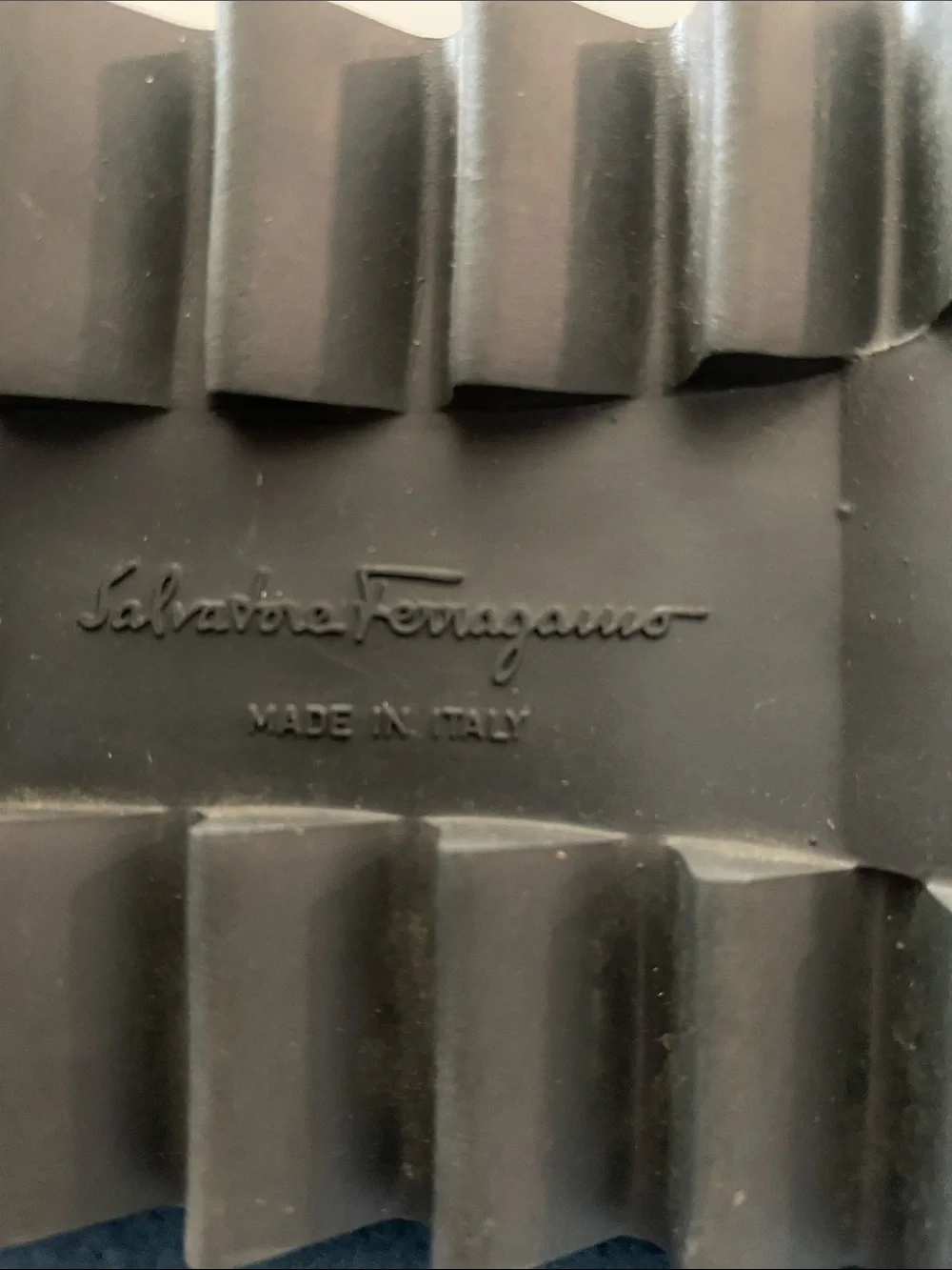 Salvatore Ferragamo Black Suede Chukka Boots with Serrated Lug Sole